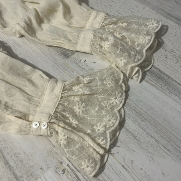 Free People Cream Lace Blouse - Picture 8 of 14